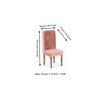 Rosslyn wood Dining Chair in Coral Pink Velvet Upholstery with TEAK FINISH