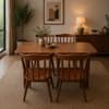 Elegant Solid Wood 4 Seater Dining Table Set with Chairs
