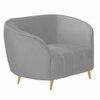 Nero Velvet 1 Seater Sofa in Grey Colour