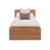 Vienta Engineered Wood Single  Size Bed With Box Storage (Oak Brown Finish)
