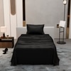 Stoa Paris Single Bedsheet with 1 Pillow Cover sheet with Midnight Black
