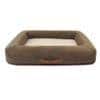 Bolster Bed Polyester Pets Bed in Brown Colour