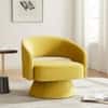 Aracell Solid Wood Accent Chair in Yellow Colour