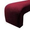 Floran Velvet 2 Seater Ottoman Bench in Maroon Color