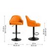 Doe Buck Faux Leather Adjustable Bar Stool in Tan Colour