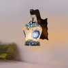 Devansh Solid Wood Electric Wall Light in Brown Colour with White Shade Count of 1 Light