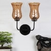 Devansh Metal Electric Wall Light in black Colour with Lavender Shade Count of 2 Lights