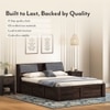 Jennings Solid Wood Queen Size Bed With Box Storage (American Walnut Finish)