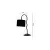 Black cotton Zig Zag Curvy table lamp with Iron Base (SP24)