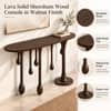 Lava Solid Sheesham Wood Console In Walnut Finish