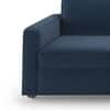 Apollo Compact Sofa (Colour : Lapis Blue, Cushion : Hard, Back Type : Regular, Seating Capacity : Left Aligned 3 Seater + Left Aligned Chaise + Ottoman)