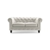 Winchester 2 Seater Half Leather Sofa in White Colour