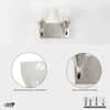 Minimal 2 Light Nickel Wall Light with Frosted White Glass