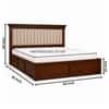 Leher Solid Wood Comfort Queen Bed Hydraulic Storage Provincial Teak Finish Mattress 60 x 78 Inches