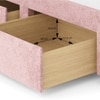 Holmebrook Engineered Wood King Size Drawer Storage Upholstered Bed in Desert Rose Colour