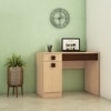Kristina Study Desk with Shuttered Cabinet and 2 Drawers in Canadian Maple Coffee Walnut Colour