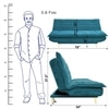 Bliss 3 Seater Sofa Cum Bed In Sea Green Colour