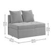 Midora 1 Seater Pull Out Sofa cum Bed  in Grey Colour