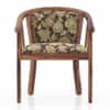Bella Solid Wood Lounge Chair Finish Teak with Chintz Floral Colour