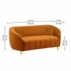 Nero Velvet 2 Seater Sofa in Orange Colour