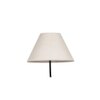 Ivy White Natural Fiber Floor Lamp with Black Iron Base