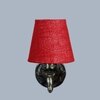 Devansh Metal Electric Wall Light in Antique Gold Colour with Maroon Shade Count of 1 Light
