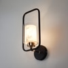 Eliante Modern Wall Lights Mild Steel, Glass & Glass Material Brown, Gold & White Finish