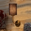 Devansh Metal Electric Wall Light in Gold Colour with Black Shade Count of 1 Light