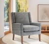 Leston Upholstered Fabric Arm Chair in Grey