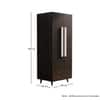 Hexa Red Wooden 2 Door Wardrobe with Drawer and Hanging Space in Flower Wenge Colour