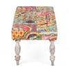 Bestone Solid Wood Bench In Multicolour Patch Kantha Fabric