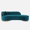 Maddox Velvet 3 Seater Sofa in T Blue Colour