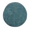 Lisbon Solid Wood Ottoman Pouffee in Textured Cyan Blue Jackard fabric