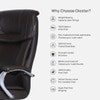 Ettorez Gloster High Back Leatherette Office Chair In Brown Colour