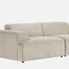 Comforthaven Wood 2 Seater With Upholstery Non Storage Sofa In Beige Colour