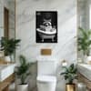 The Castle Decor Funny Raccoon Bathtub Newspaper Wall Art 8x12 Inch