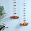 Hanging Flower Urli With Stand Set In Gold Colour