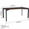 Scandinavian Navid Dining Table Brown Walnut Finish