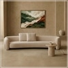 Urbanopulence  Wood 3 Seater With Upholstery Non Storage Sofa In White Colour