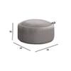Loofy Ottoman with Strage Color in Black