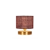 Dirnt Maroon Jute table lamp with Gold wood base