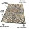 Luxe Home Polyester Stone Mosaic Carpet – (3x5 Feet, Multicolor, TPR)