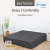 Sleep Spa Foldable 3 Seater Double Foam Fold Out Sofa Cum Bed in Dark Grey Colour
