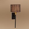 Devansh Metal Electric Wall Light in Black Colour with Grey Shade Count of 1 Light
