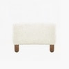 Zelko Boucle 2 Seater Ottoman Bench in Off white  Color