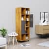 Hexa Engineered Wood Bookshelf Multipurpose Storage Rack in Giant Wood and Slate Grey Colour