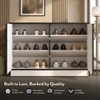 Alex 12 Pair Shoe Rack in Dark Wenge Finish
