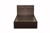Takeo Engineered Wood Single  Size Bed With Box Storage (Walnut Finish)