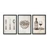 The Castle Decor Vintage Kitchen Wall Art Set of 3 8x12 Inch