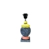 Multicolour Handpainted And Hancarved Distress Wooden Table Lamp